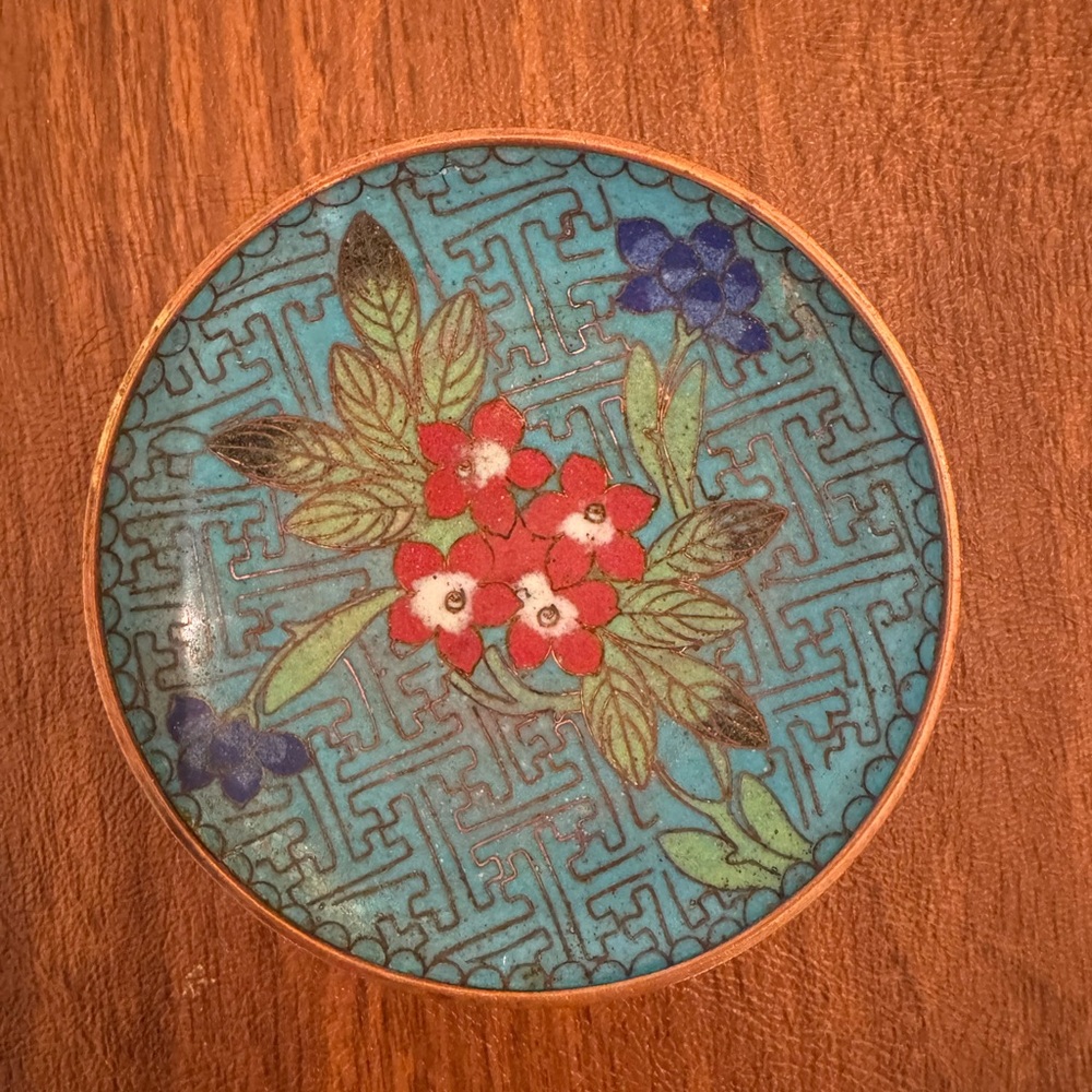 Vintage Chinese Cloisonné Trinket Dish